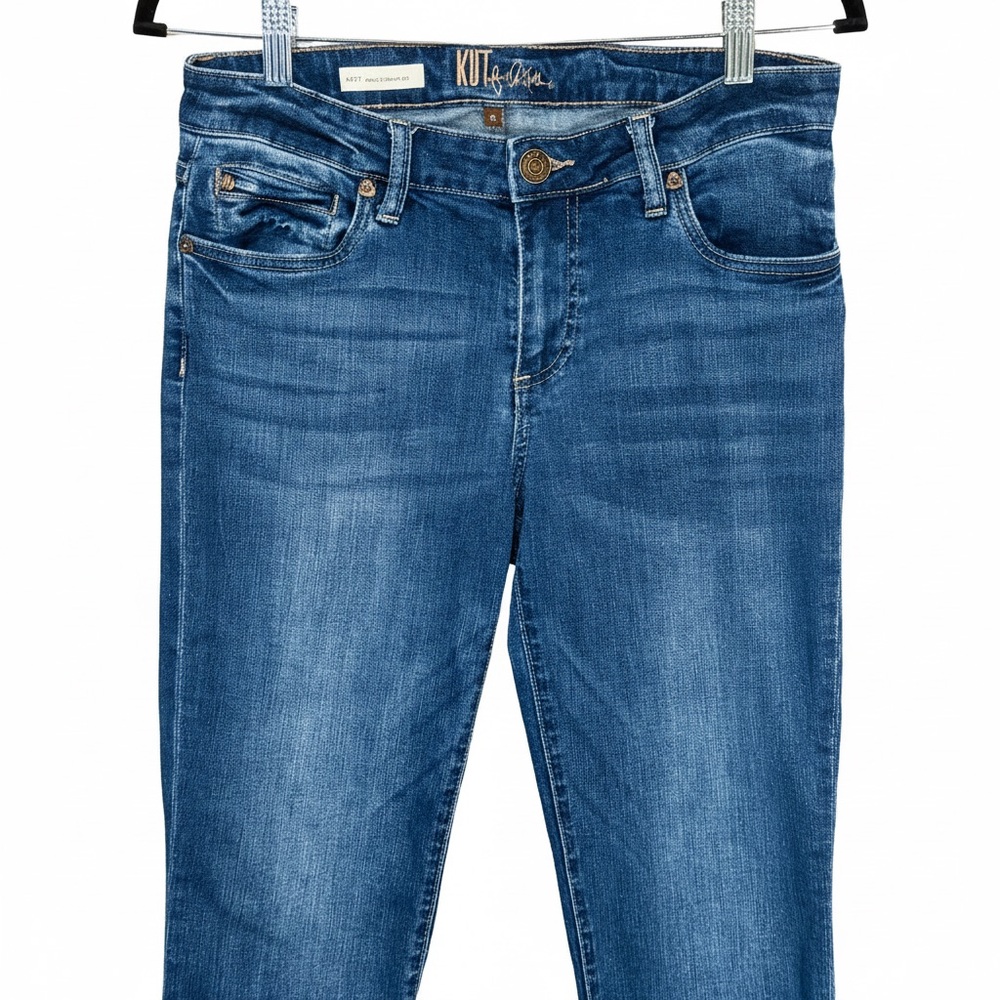 Kut from the Kloth Katy Ankle Straight Leg Women's Jeans in Classic Blue - Picture 5 of 7
